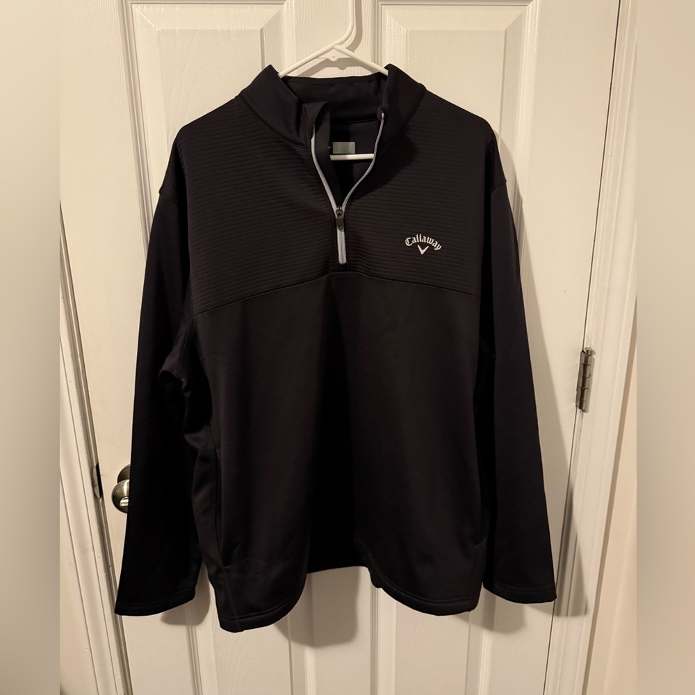 Calloway Mens’s Black 1/4 Zip Pullover Size Large